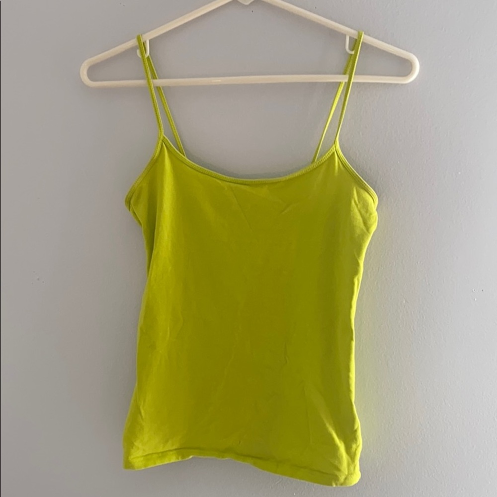 Neon green tank-top